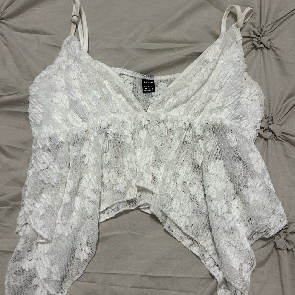 White Lace Women Top
